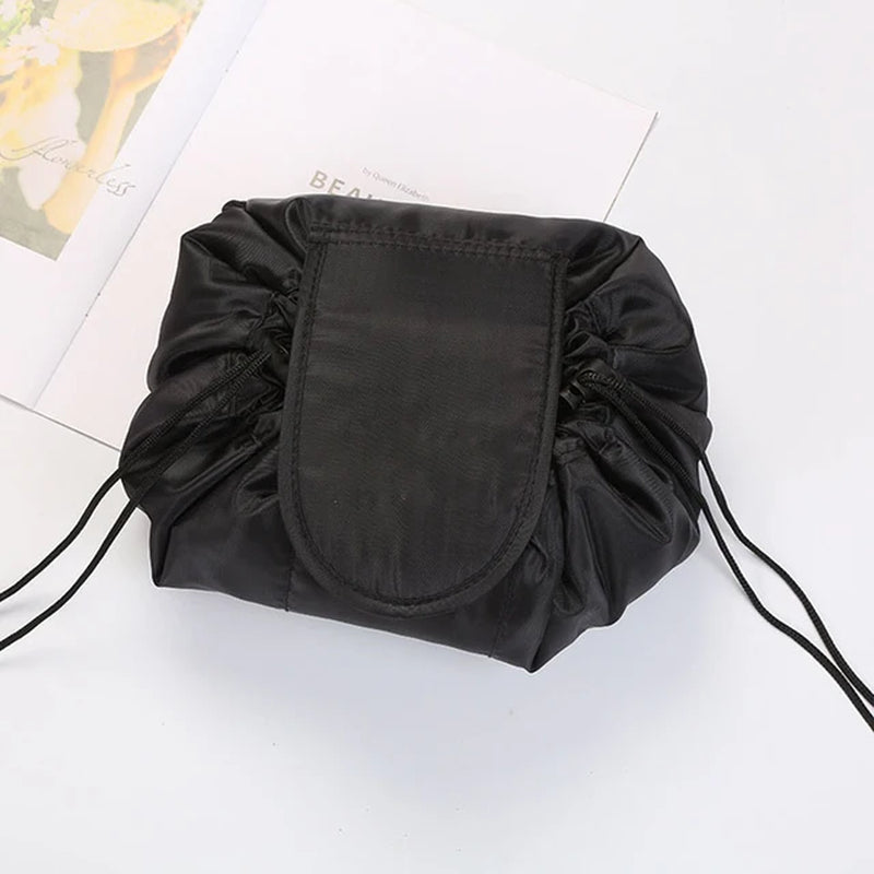 Women Drawstring Cosmetic Bag Travel Storage Makeup Bag Organizer Female Make up Pouch Portable Waterproof Toiletry Beauty Case