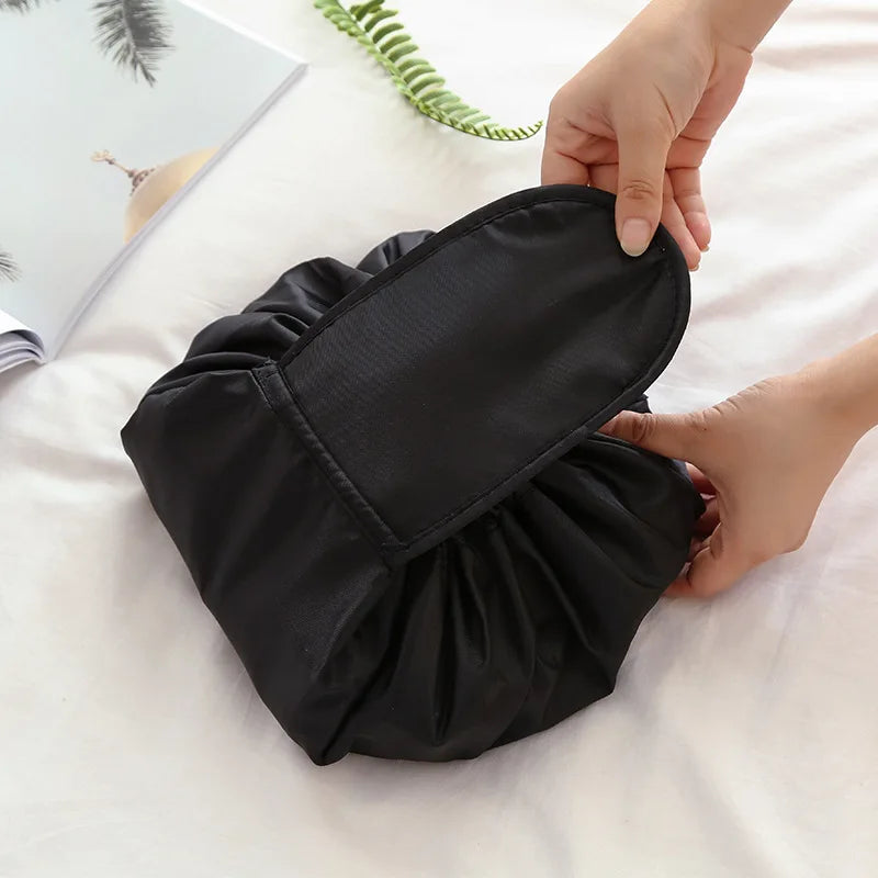 Women Drawstring Cosmetic Bag Travel Storage Makeup Bag Organizer Female Make up Pouch Portable Waterproof Toiletry Beauty Case